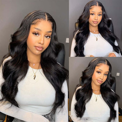 Body Wave Human Hair Lace Front Wig -HD Lace, Pre-Plucked, 180% Density