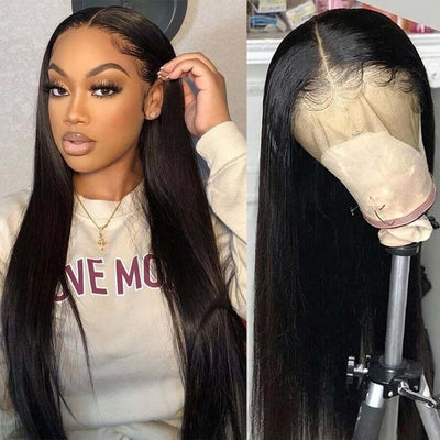 Transparent lace front human hair wigs