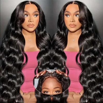 13x4 HD lace front wave wig, n0-glue, pre-plucked, 100% human hair