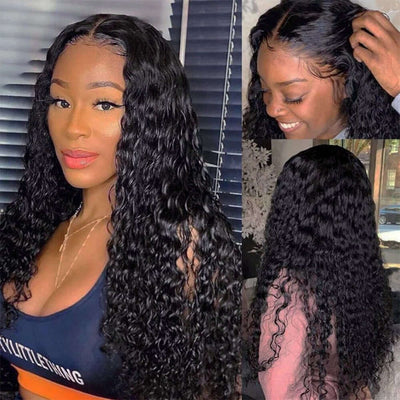 Curly human hair lace wig - 100% natural look
