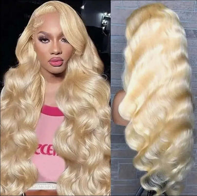 Blonde 30-Inch Body Wave Lace Wig – HD 13x4, 100% Human Hair, Natural Look