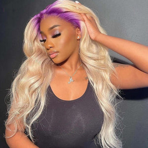 purple root body wave human hair wig in various lengths (10-30 inch)