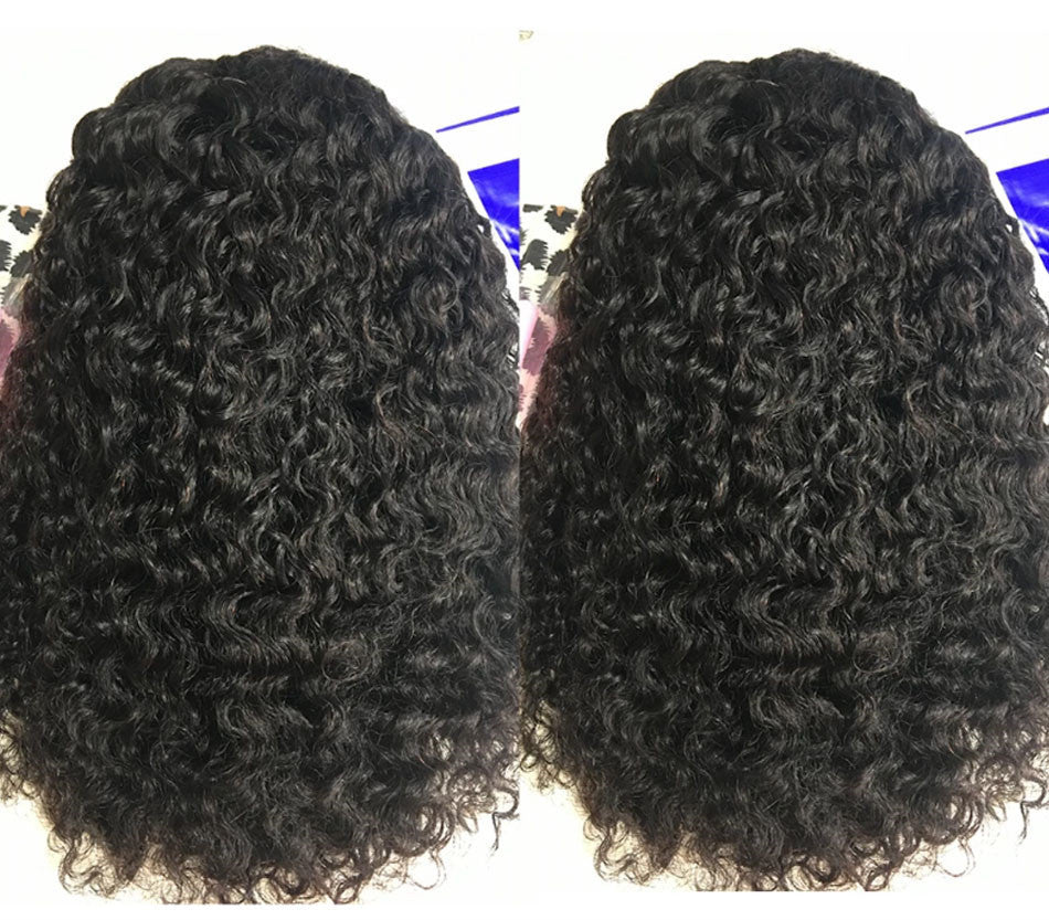 Lace front wig worn by model -100% Human hair , Pre -Plucked, 13x4 Lace