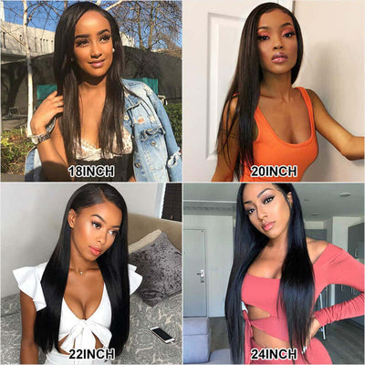 Close- up of pre- plucked hairline on 13x4 straight lace front wig