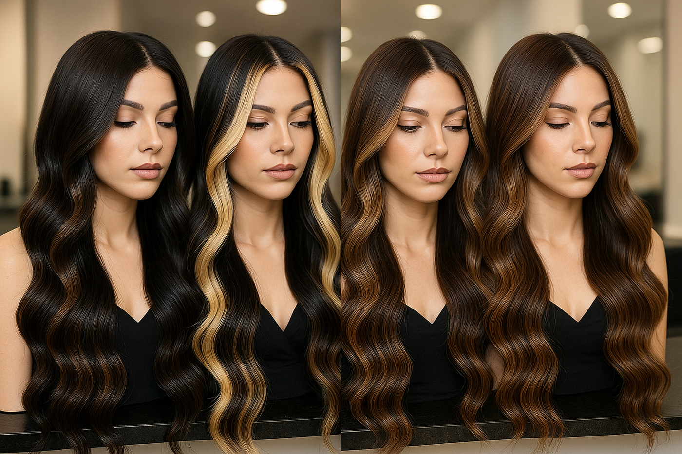 Piano color hair examples